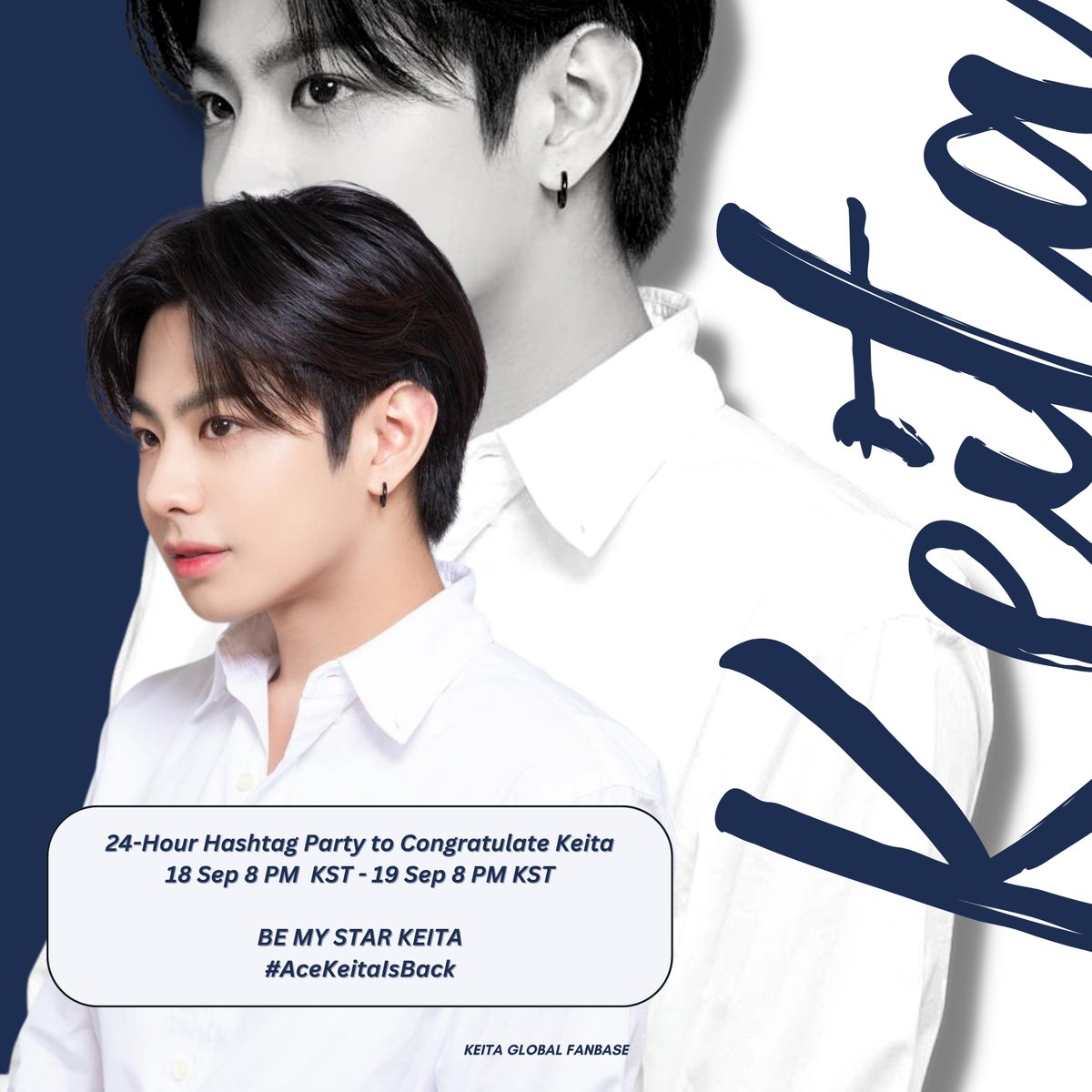 latam_keita's tweet photo. [📢] Hashtag Party de 24 horas para felicitar a Keita 🌟

Objetivo: Compartir tus mensajes de apoyo en Twitter &amp; Mnet Plus para celebrar el debut de Keita en EVNNE!

Tags a utilizar:

BE MY STAR KEITA
#⃣AceKeitaIsBack

⏰ 18 Set, 8 PM KST - 19 Set, 8 PM KST
‼️ No usar antes https://t.co/99iFNTIOiF