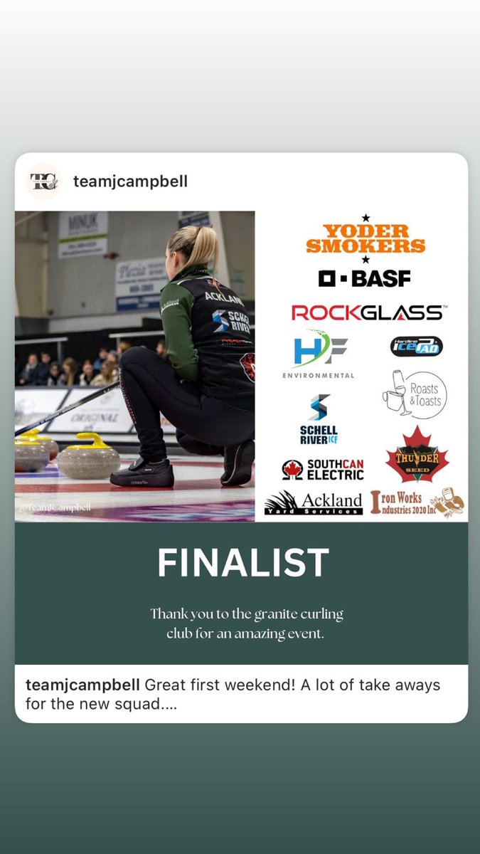 CampbellCurling's tweet photo. Solid first weekend 🙌 https://t.co/fJT9KkCOtl