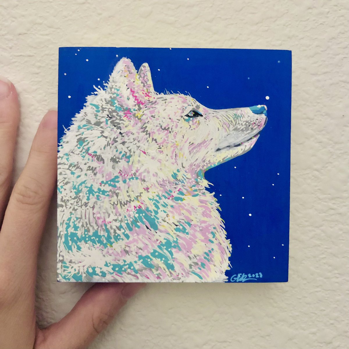 Thinking of colder places… 🌨️ Inspired by the beautiful wolves at @nywolforg. 🐺 It’s been too hot 🥵 this summer! Needed to paint something icy to cool down. Lol!
#wolfart #posca #wildlifeillustration #animalart #wolfsanctuary #relistwolves