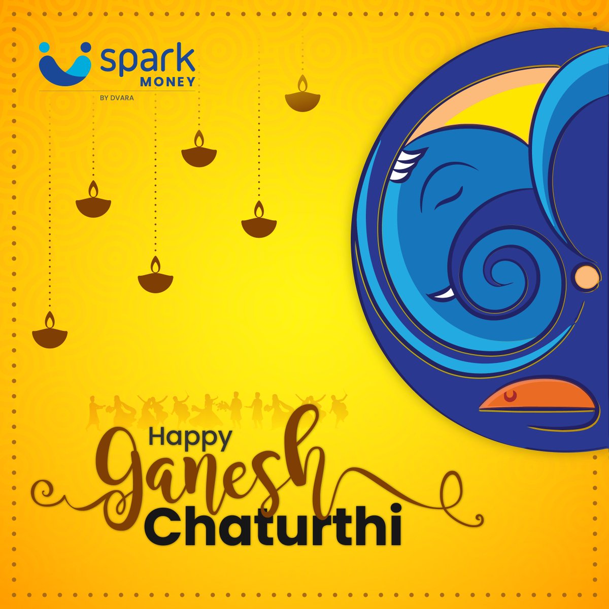 TheSparkMoney's tweet photo. Spark Money wishes you a Happy and Joyous Ganesha Chaturthi💛
#ganeshchaturthi #sparkmoney #dvara https://t.co/9g631gteTh