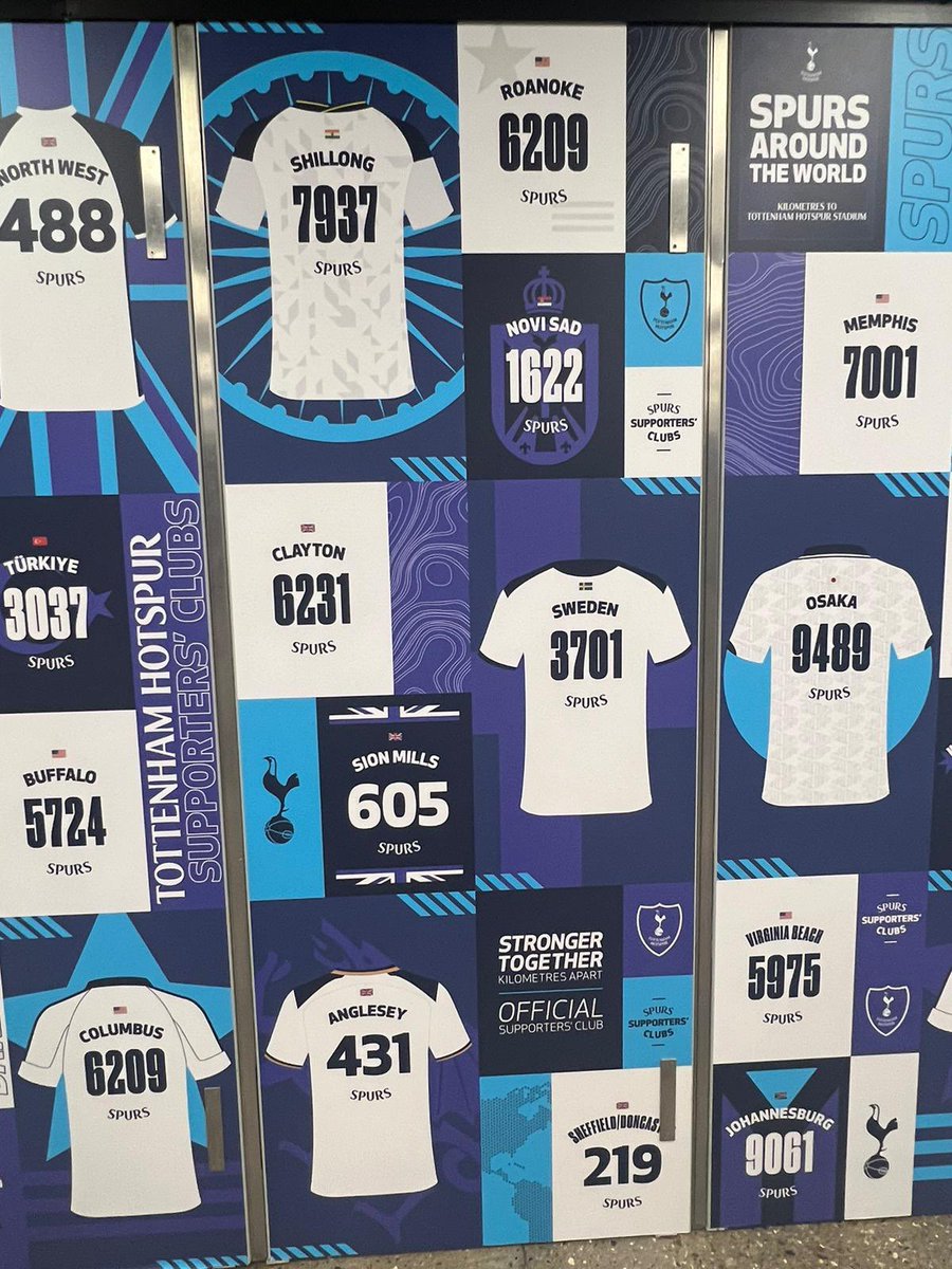 JHBSpurs's tweet photo. The new Spurs family wall has been unveiled at the Tottenham Hotspur Stadium! The new wall includes all the new Spurs Supporter’s clubs that have come up in the last few years.  

COYS - Saz

🎥: @warwickshire_spurs 
📸: Limerick Spurs https://t.co/cxHAcZ4Zpi