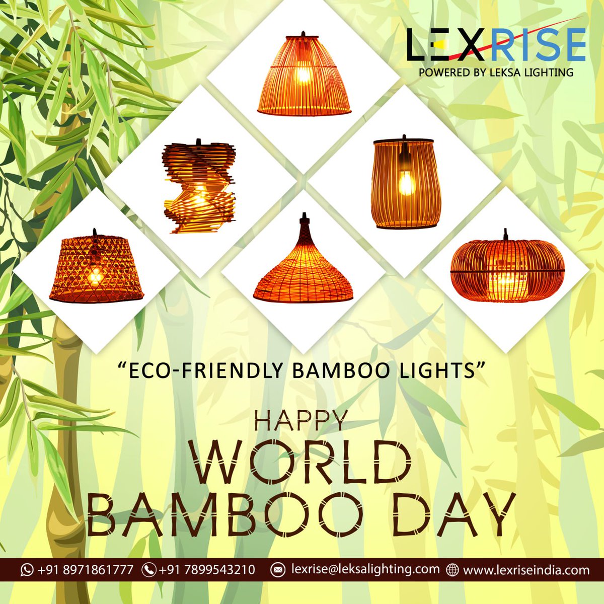 Lexrise_India's tweet photo. " Eco - Friendly Bamboo Lights "
.
.
#happybambooday #lexrise #bamboo #ecofriendly #lights #nature #sustainable #handmade #bambu #zerowaste #natural #green #bambootoothbrush #sustainableliving #art #homedecor #organic #design #love #lexrise #generalight #leksa https://t.co/0gKqSVNio0