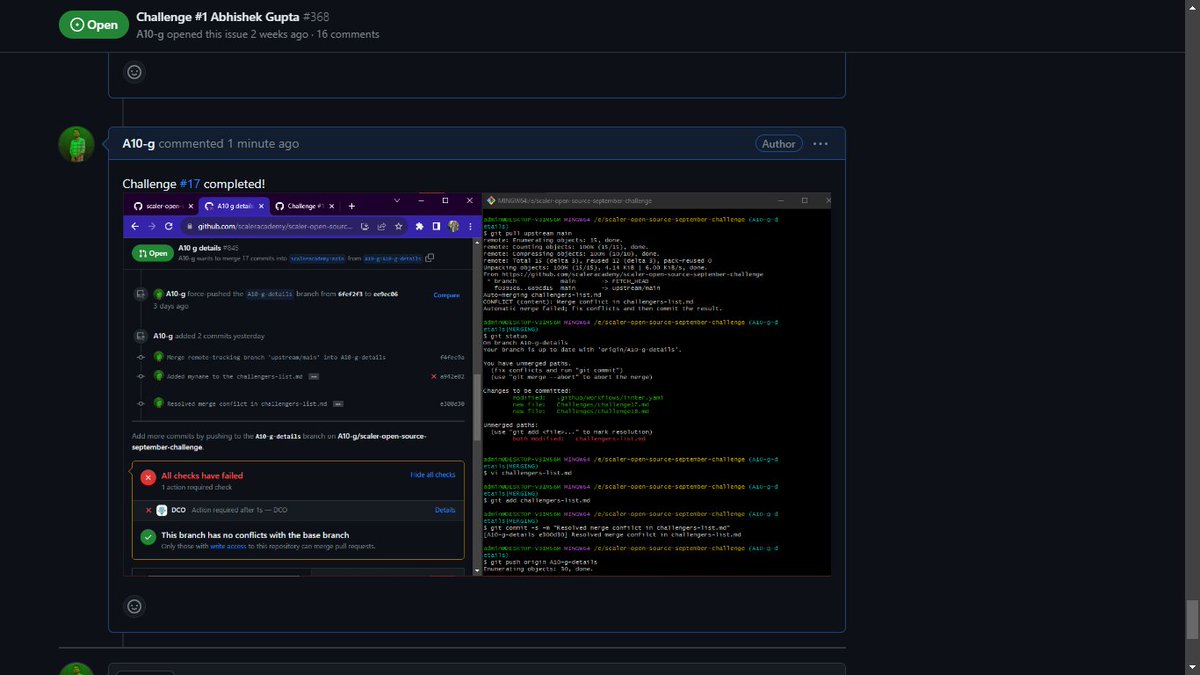 Abhishek_G101's tweet image. Hello all,  
Completed #task17 of  #OpenSourceSep Challenge with @Scaler_Official Discord Community. 
You can join the community HERE -discord.gg/scaler-by-inte……………    
#Opensourcesep #ScalerDiscord