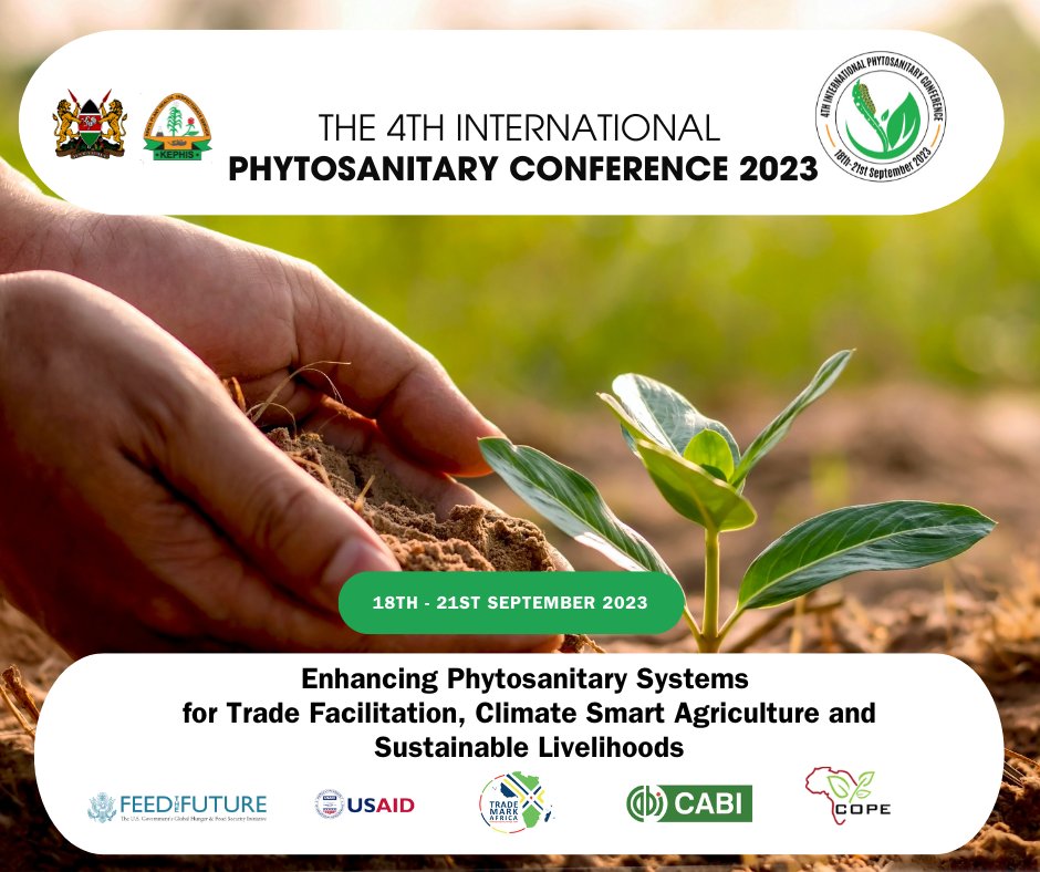 The #4thPhytosanitaryConference comes at an opportune time when Kenya🇰🇪 is implementing the #AgriculturePolicy, 2021 to address issues of enhancing #phytosanitary🐛 protection of #agriculture & #biodiversity; raising agricultural productivity & alleviating poverty.

#Plants🥑🌽🌱