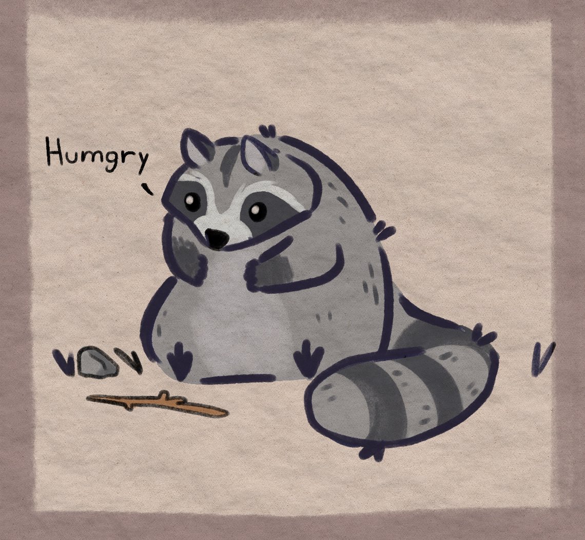 Happyraccoons's tweet photo. Humgry https://t.co/VwDTG1Wivz