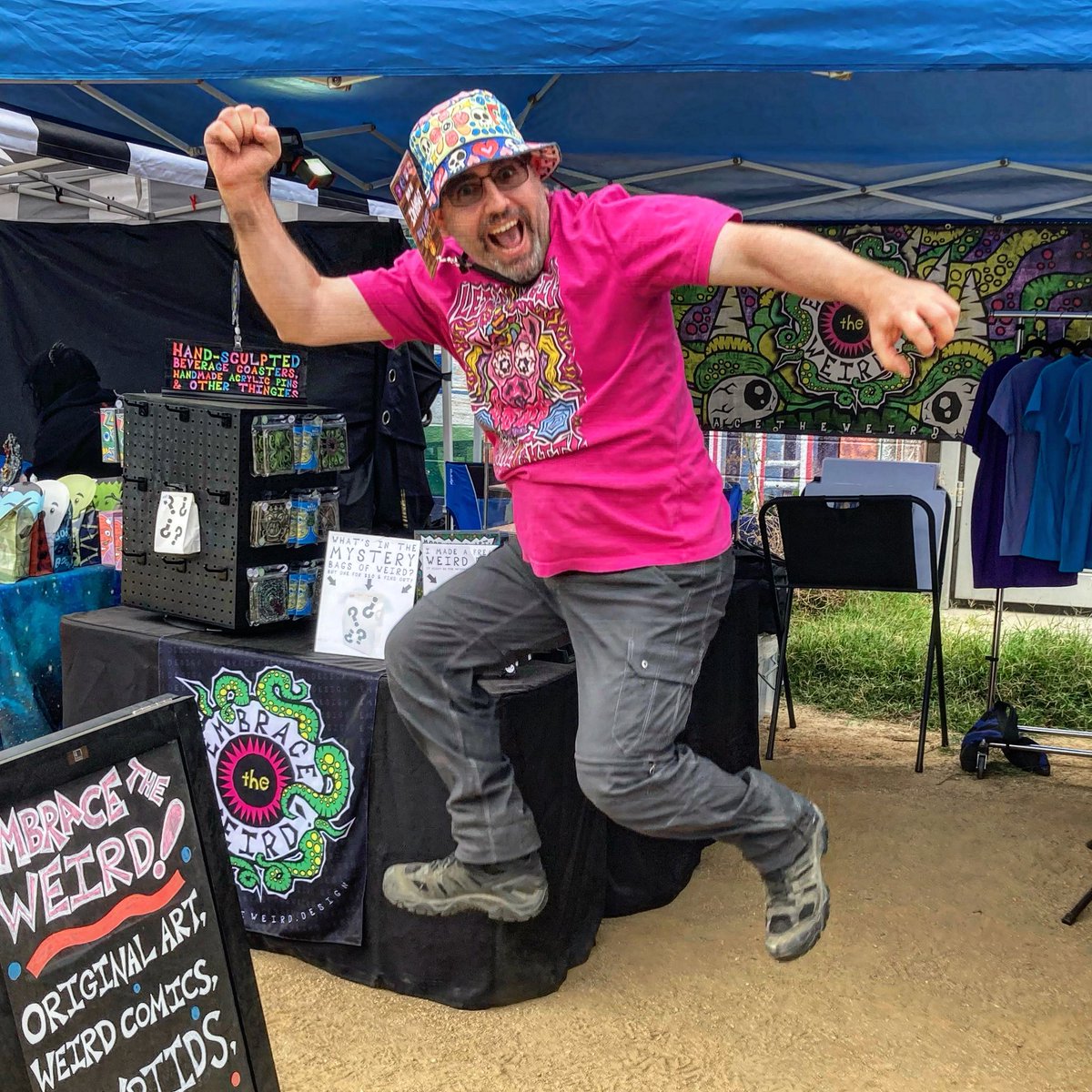 ABrand4Weirdos's tweet photo. We had such an amazing time at @creepitrealoc I had to jump! Such an absolutely wonderful event with such incredible weirdos all around! Thanks to all the camp staff for creating a delightfully spooky event! https://t.co/AvsU9JcjXa