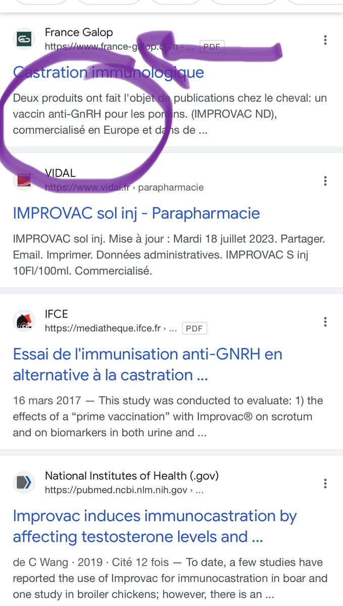 55Bellechasse's tweet photo. Chez Pfizer ils appellent vaccin la castration chimique des porcs et des chevaux

Nom commercial « Improvac »

L’idée est qu’un porc (comme un sanglier) a une viande au goût plus fort que celle de la femelle
Mais si il est castre jeune … pas de problème
Mais les paysans n’aiment pas faire ce geste et dans les grandes fermes ce serait un acte à quasi plein temps (…) donc il ne le font pas

Et bien Pfizer s’est lancé dans ce marché (plus de 125.000.000 porcs chaque année …) et propose avec l’aide de l’UE de rendre la viande de porc plus interessante … par « vaccination »

Ensuite, évidement ils disent que ça n’a pas d’impact sur l’homme et sa fertilité …

J’en doute ?
Car les poules aux hormones ont des conséquences claires sur la puberté des filles (demandez aux américains)
Alors les « vaccins » des porcs, je n’ose même pas imaginer l’impact sur la fertilité des hommes
Évidement … rien à voire avec les statistiques et les courbes de naissance
C’est coïncidence …

J’oubliais … de quelle division au sein de Pfizer vient le patron actuel de la compagnie
Je vous aide : sa formation d’origine est vétérinaire …

En attendant regardez la pub et la littérature
Et ça marche pour tous les animaux … mais évidement comme pfizer dit que ça n’affecte pas les humains … il faut les croire !!!!!