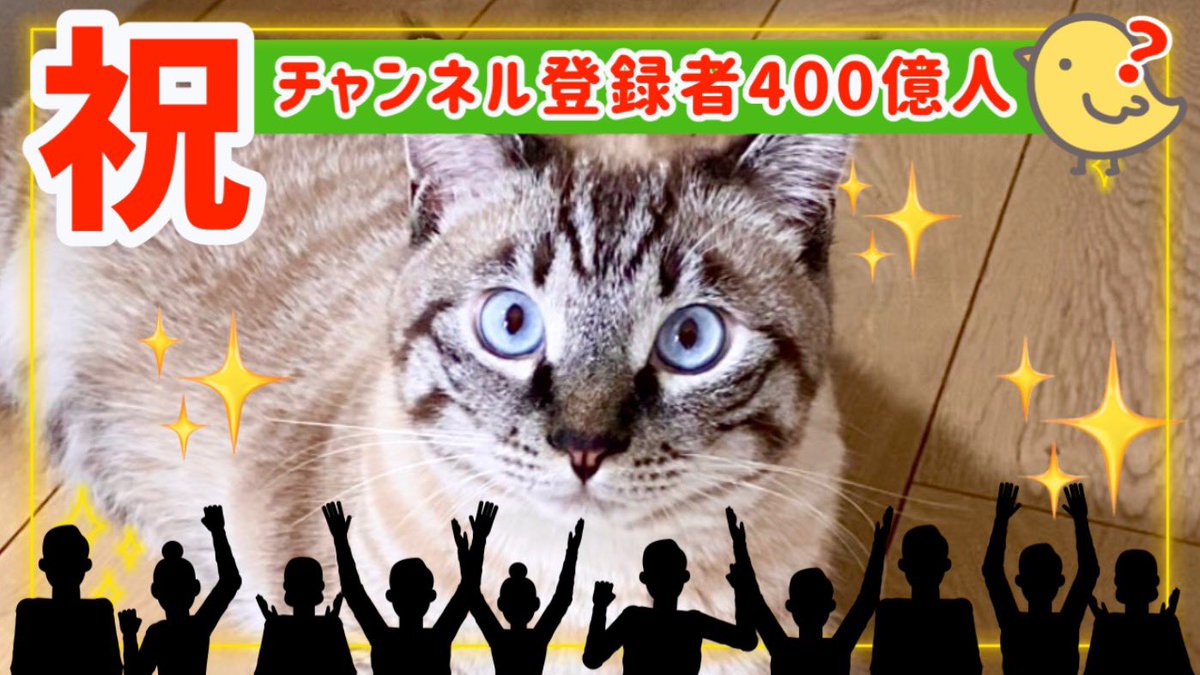 シャムトラ猫のふーちゃんねる
登録者が400人を越えました😊✨

いつもご視聴いただき
ありがとうございます🍀

記念動画を投稿しましたので
よければご覧ください😊✨
今回もふーちゃん可愛いです❤︎

【登録者400億人記念】
ご馳走を頂く猫のコメント紹介
youtu.be/beVvDtyEGE4

#猫 #猫好き