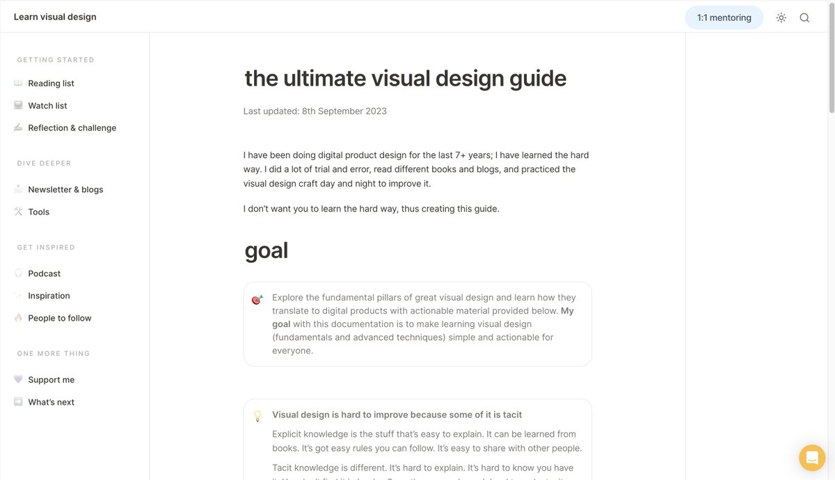 shivamdwn's tweet photo. It was an intense day yesterday with folks around the globe building something at #HalfDayBuild. I heavy-lifted my visual design guide website work &amp; got some early feedback. (DM me if you want early access)

Thinking of a domain name now🤔 https://t.co/RcuRi4ptum