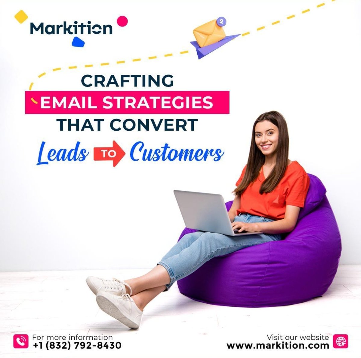MarkitionPvt's tweet photo. "📧 Elevate your marketing game with Markition Private Limited's cutting-edge Email Marketing Service! 🚀 Reach your audience, drive engagement, and boost conversions like never before. Get started today and unlock the power of personalized email campaigns! 💌 #EmailMarketing https://t.co/fpWbyN44qe