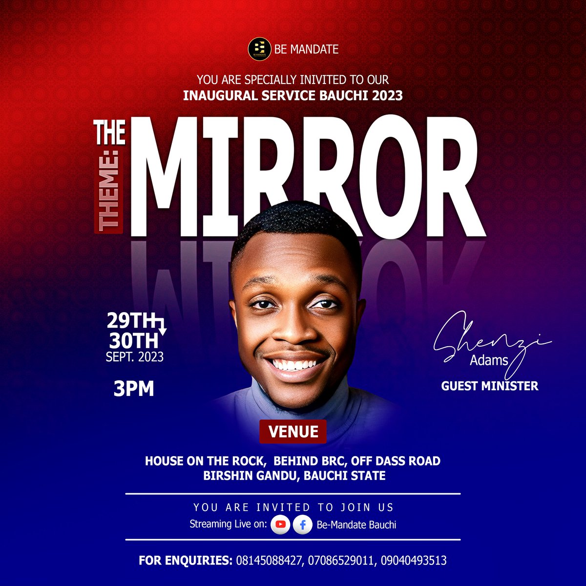 BeMandateBauchi's tweet photo. MEET THE MINISTERS: Minister Shenzi, a singer-songwriter &amp; pencil artist, will lead worship at the BE-Mandate Bauchi Inaugural Service. His voice &amp; lyrics will touch hearts &amp; souls. Honored to have him join us for this special event. #BEMandateBauchi #InauguralService #BeMirrored https://t.co/55Ge1CfVec