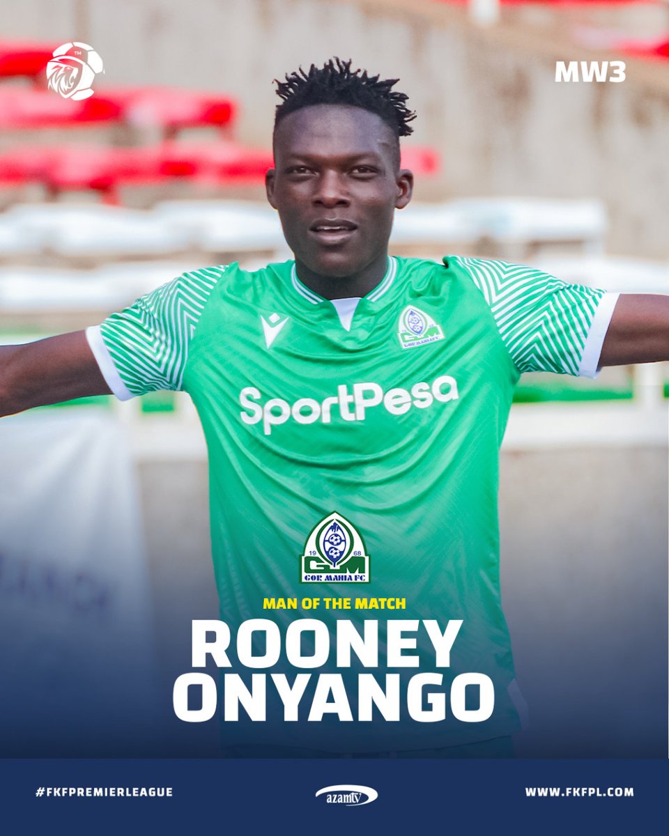 OfficialGMFC's tweet photo. 🟢 | MAN OF THE MATCH 

Against City Stars, our very own Rooney Onyango was man of the match; he also scored one of the four goals. Keep shining lad. 👏👏

FT: Gor Mahia 4 - 1 City Stars 

#Sirkal  | #GorFansClub | 📸 - @Officialfkfpl https://t.co/mGku6SQe8n