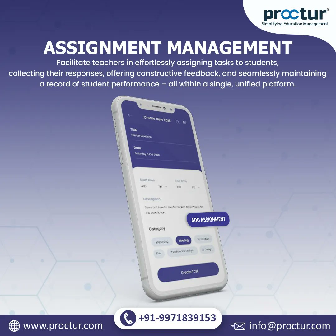 proctur_in's tweet image. Facilitate teachers in effortlessly assigning tasks to students, collecting their responses, offering constructive feedback, and seamlessly maintaining a record of student performance – all within a single, unified platform.
.
.
.
#assignmentmanagement #proctur