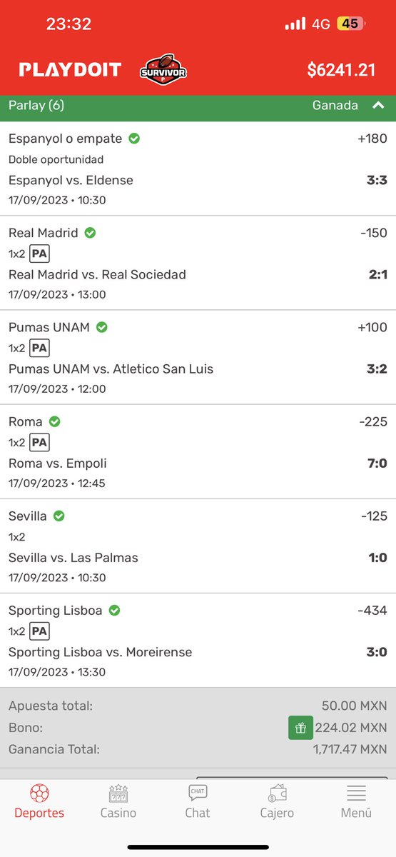 victor_medellin's tweet photo. Que buen domingo de la mano del master @mecos_picks 🔥🔥

Se invirtieron 800 pesitos
Cerramos el bank en 6,241

Sigan la cuenta amigos que se abre grupo free para lo que resta del mes 

@dfacundo1 @83Pako @melo_hdz @BetoAzamar @Shafiro2 

Y x cierto ALV la pandilla y su gente !! https://t.co/lyTY5H1FGt