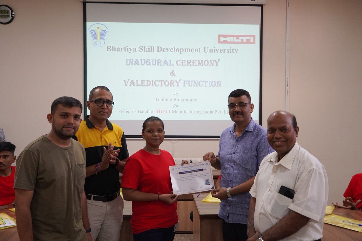 BsduOfficial's tweet photo. π Celebrating Success!
π Congratulations to these #Hilti employees on successfully completing their #training program with us! π
Their commitment to growth and skill training is truly commendable. πͺ
#TrainWithBSDU #BSDUJaipur #mondaymotivation https://t.co/1DYxN2bHTH
