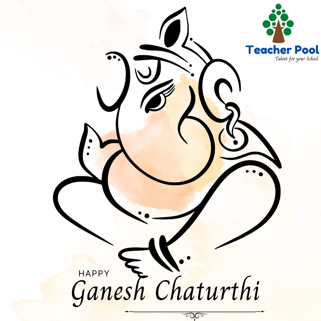 pool_teacher's tweet photo. Happy Ganesh Chaturthi! Let us all celebrate this auspicious occasion with joy and happiness #HappyGaneshChaturthi, #GaneshChaturthi, #Ganesha, #GaneshPooja, #Teacherpool so that we can share our festive spirit widely with others. - @pool_teacher https://t.co/V5RzQVth3K