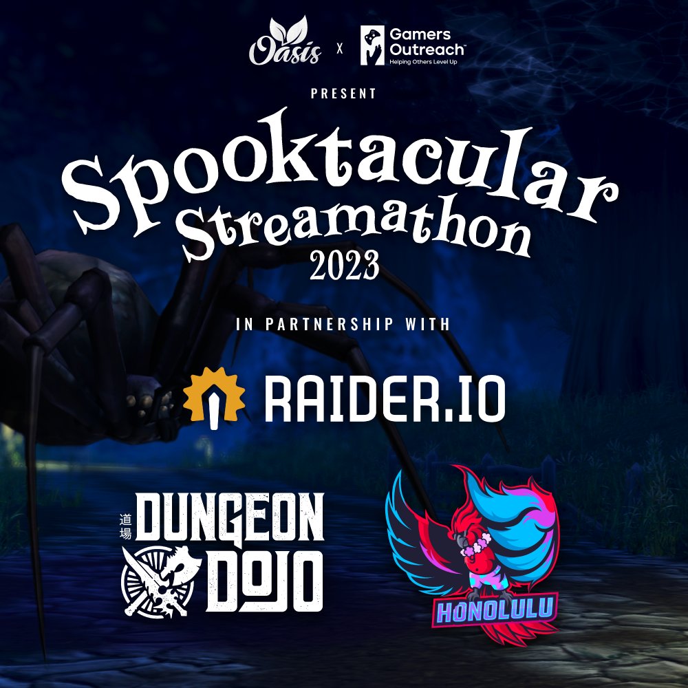 oasis_w0w's tweet photo. Introducing our partners for our upcoming charity event @GuildHonolulu @dungeondojowow @RaiderIO_WoW 🧡

This time, we're bringing you NA &amp; EU events and content 👀

Want to help? Sign up and join our Discord!

Sign Up App: https://t.co/xnd2j7IUFq
Discord: https://t.co/KQa8SEOPHE https://t.co/eEgI4luvjH