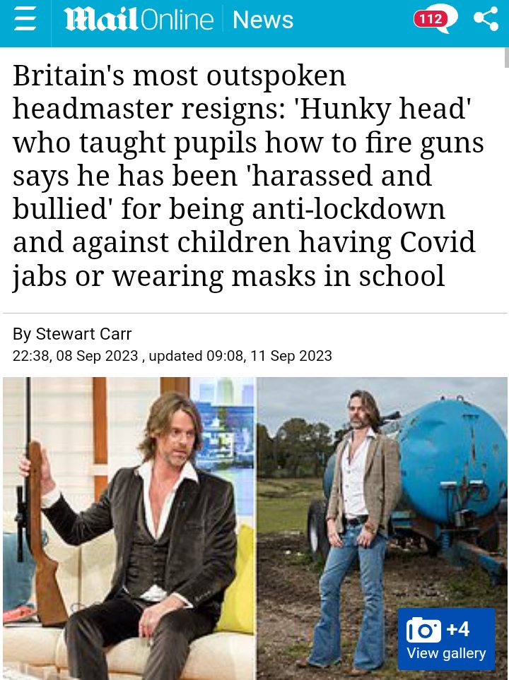1MikeFairclough's tweet photo. I was the only headteacher or school principal in the UK to publicly question lockdowns, masks and the Covid vaccines for children. 

I was then repeatedly investigated, reported as an extremist and spied on by the Counter Disinformation Unit. 

Lawful #FreeSpeech is not a crime. https://t.co/AJWOYlbSUo