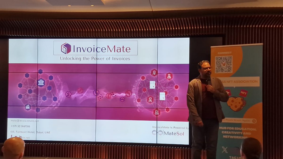 defaprimitive's tweet photo. Chief Mate at InvoiceMate, Muhammad Salman Anjum @TheFeelogical delivering the keynote on how InvoiceMate is "Disrupting Invoice Financing Ecosystem' at UNCONFERENCE, Swiss WEB3FEST @web3fest_int Five Zurich Hotel, Zurich, Switzerland.
#InvoiceMate #InvoiceFinacing #WEB3FEST https://t.co/fda2zN9St3