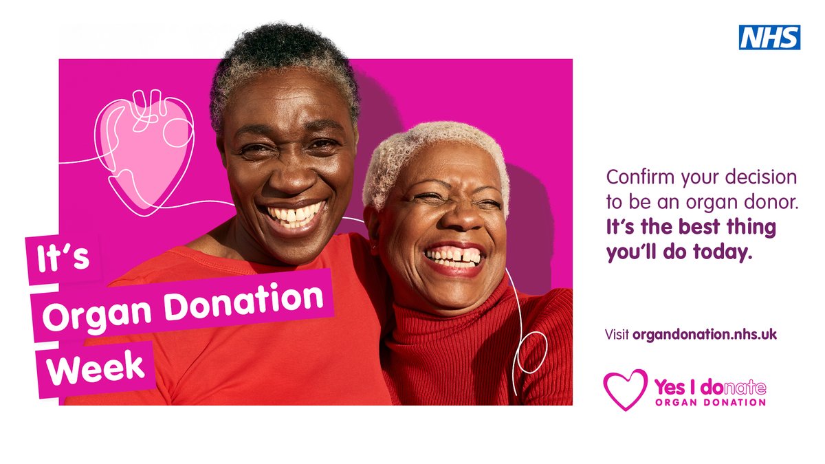 It's #OrganDonationWeek, our chance to celebrate the precious gift of life! 💕 Confirming your decision on the NHS Organ Donor Register is the best thing you'll do today - it only takes 2 minutes but could save up to 9 lives. Act now, here's the link ➡️ orlo.uk/nC4bu