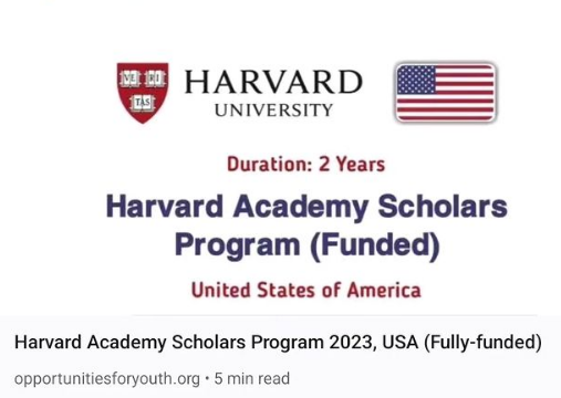 opportunitiesfy's tweet photo. Apply Now for the Harvard Academy Scholars Program 2023/24. 

This prestigious program offers #research assistance, technical #training, and a generous stipend of up to $75,000.

Deadline: September 22, 2023.

Apply now: https://t.co/eSWg4thYkf

#law #culture #Harvard #university https://t.co/VV4eLbLbun