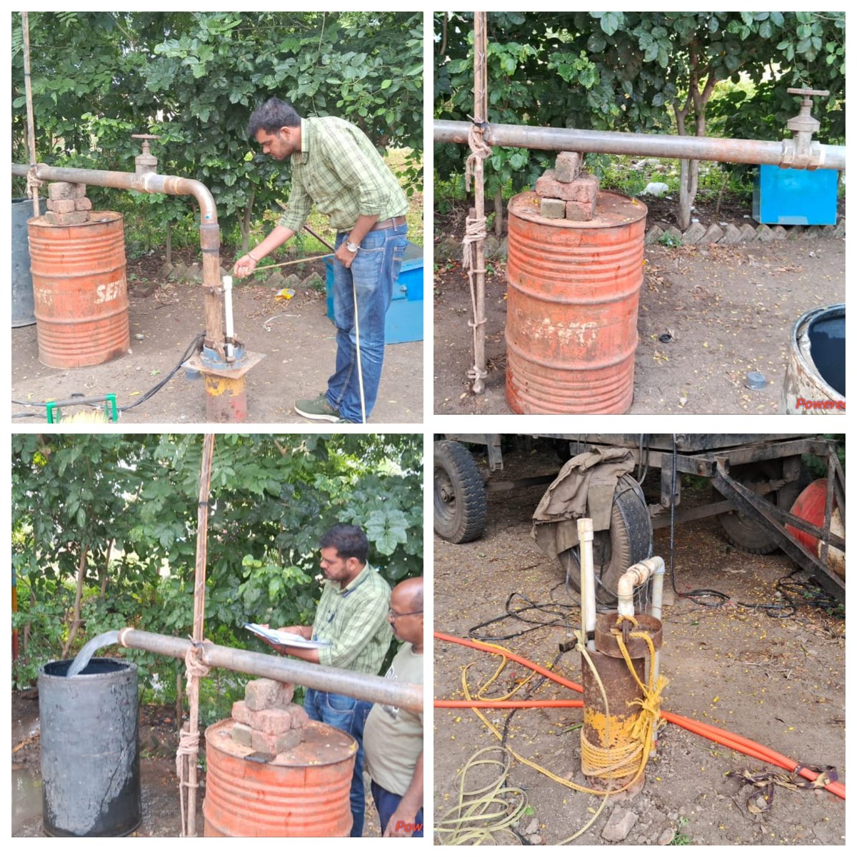 Scientist from CGWB, CR, Nagpur conducted a 360-minute Aquifer Performance Test at Dasmegaon, Washi Block, Osmanabad District, Maharashtra.
Discharge-5.5 lps, Recovery in EW 91.91% and in OW 91.70% in 240 minutes. EC-669 and T°-26.5.