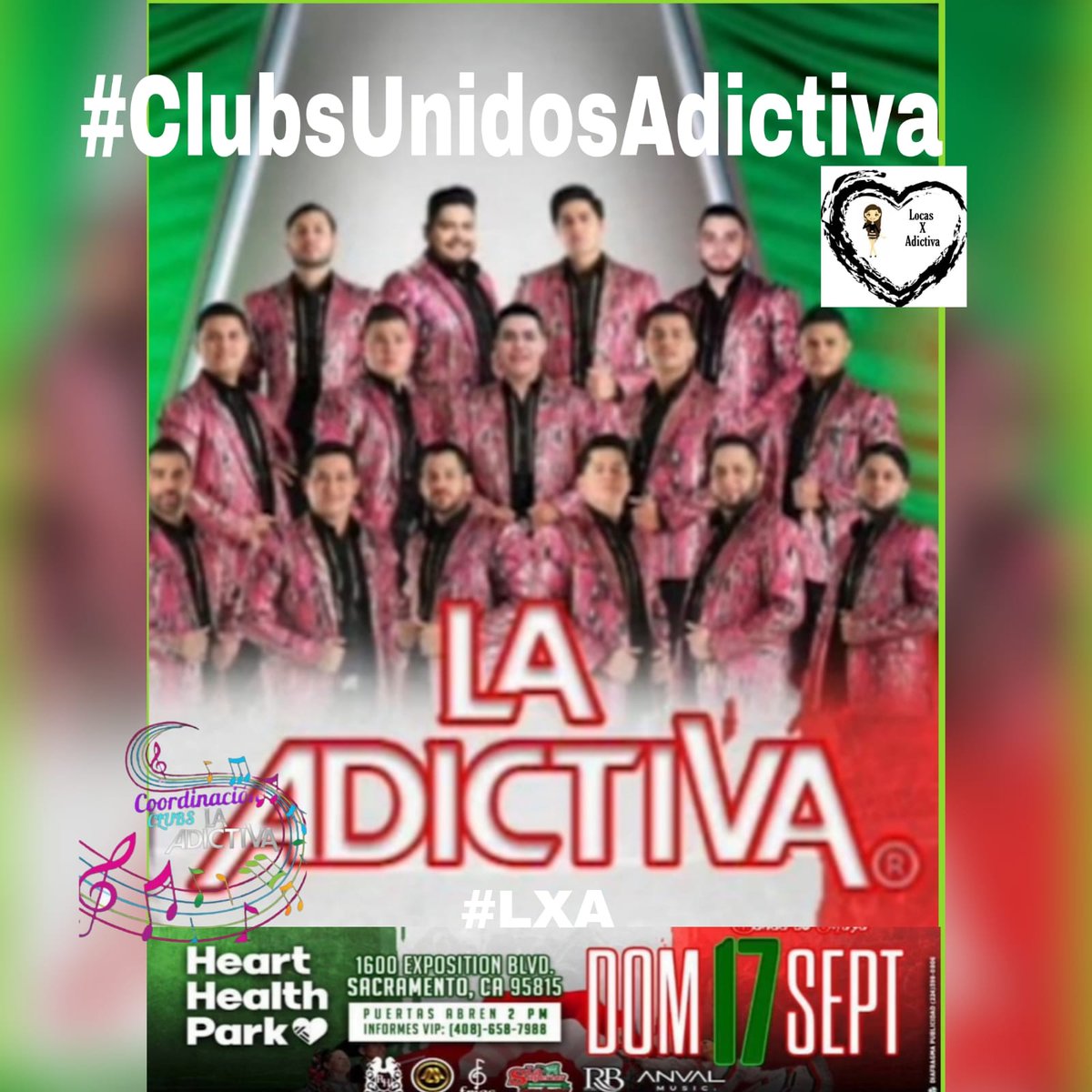 marijailo's tweet photo. Hoy
@adictivaoficial se Presenta en #Sacramento #California 
Viva México 🇲🇽 #LaGrandezaTour 🤠
#NocheAdictiva
#NoFaltes
@locasxladictiva
#LXA
@promo_vero
@CoordiAdictiva
#MasAdictivaQueNunca
#ClubsUnidosAdictiva
#LaMusicaDeLaAdictivaSeVive💃🕺 https://t.co/gb0aYcHlce