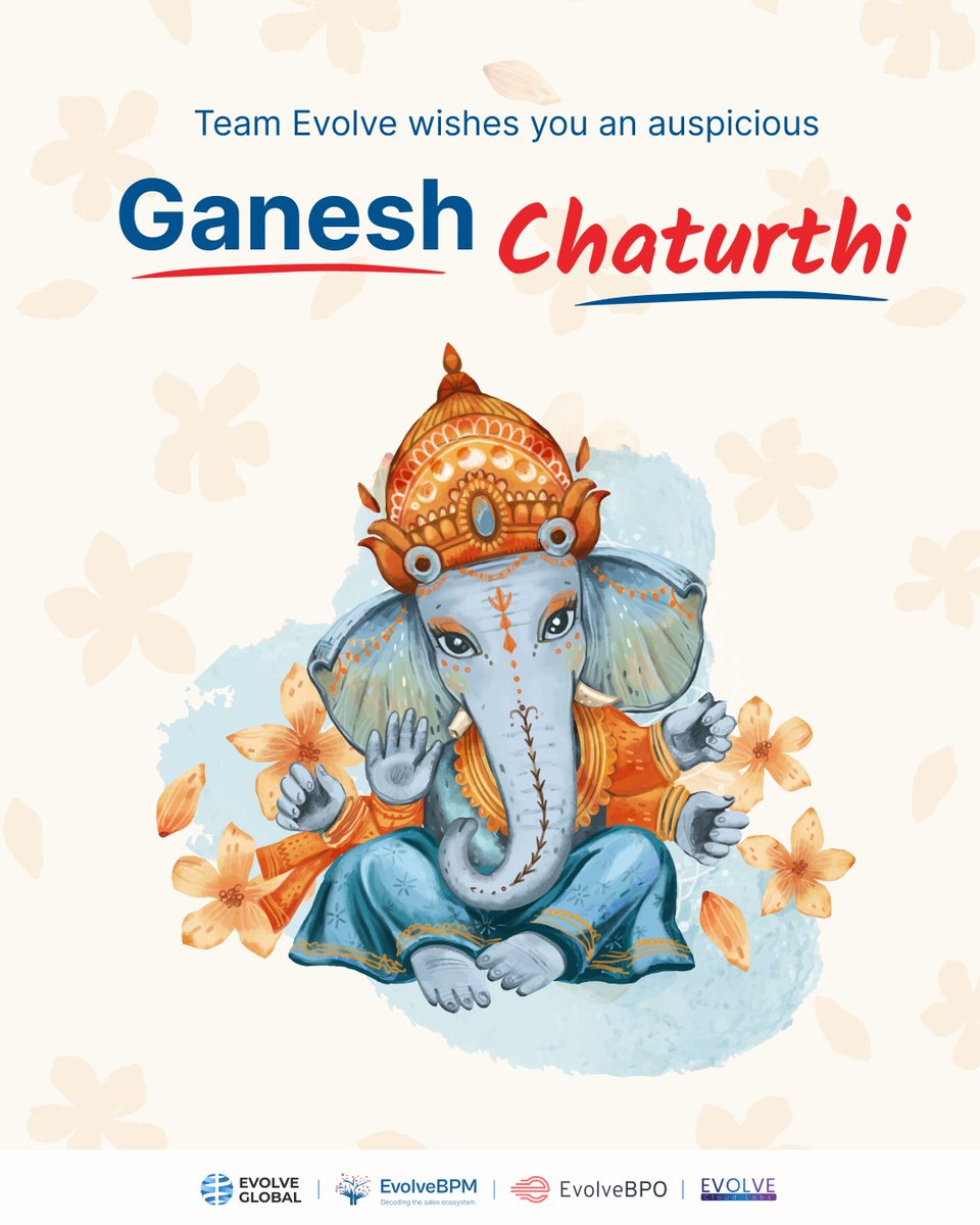 evolvebpm's tweet photo. Ganesh Chaturthi, everyone!
The festival of new beginnings. The celebration of wisdom, prosperity, and good fortune. 

At Evolve, we're all about new beginnings, learning, and growth. 
So, on this auspicious day, we're not just celebrating Ganesh Chaturthi. https://t.co/xwUSjMgcGh