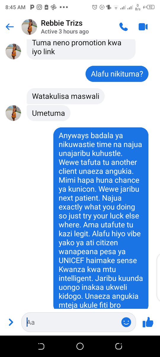 TheSalahd's tweet photo. Have you met this punny a** cons who are hacking people's social media accounts and Google accounts then they start texting the friends about a citizen promotion BS. Don't try to click those links at all, they will steal from you.
Moses kuria Shaffie weru maina njenga Sakaja Kibe https://t.co/d2BoLro3p5