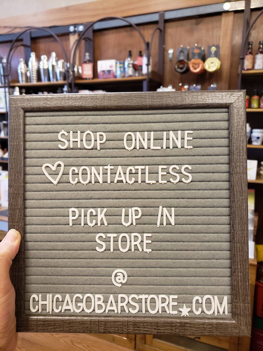 Shop online, in store, or... contactless pickup at store.
We are committed to safety (and getting you the most awesome bar tools, gifts & accessories around!)
ChicagoBarStore.com
.
#bartools #bartender #bartenders #serviceindustry #industry #bars #Chicago #hospitality