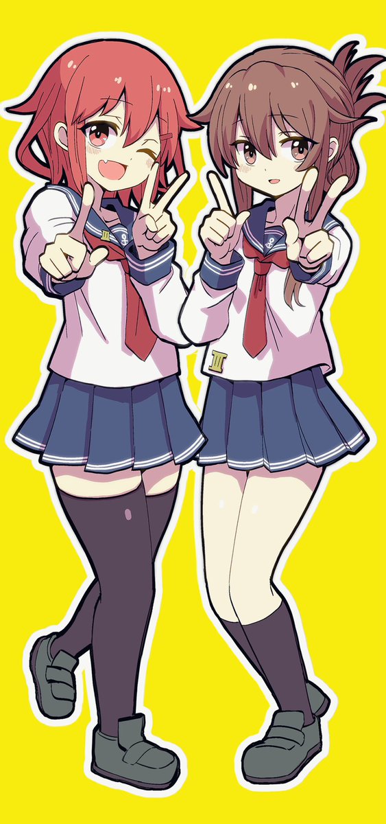 雷(艦これ) ,電(艦隊これくしょん) 「」|しおウナ_📍のイラスト