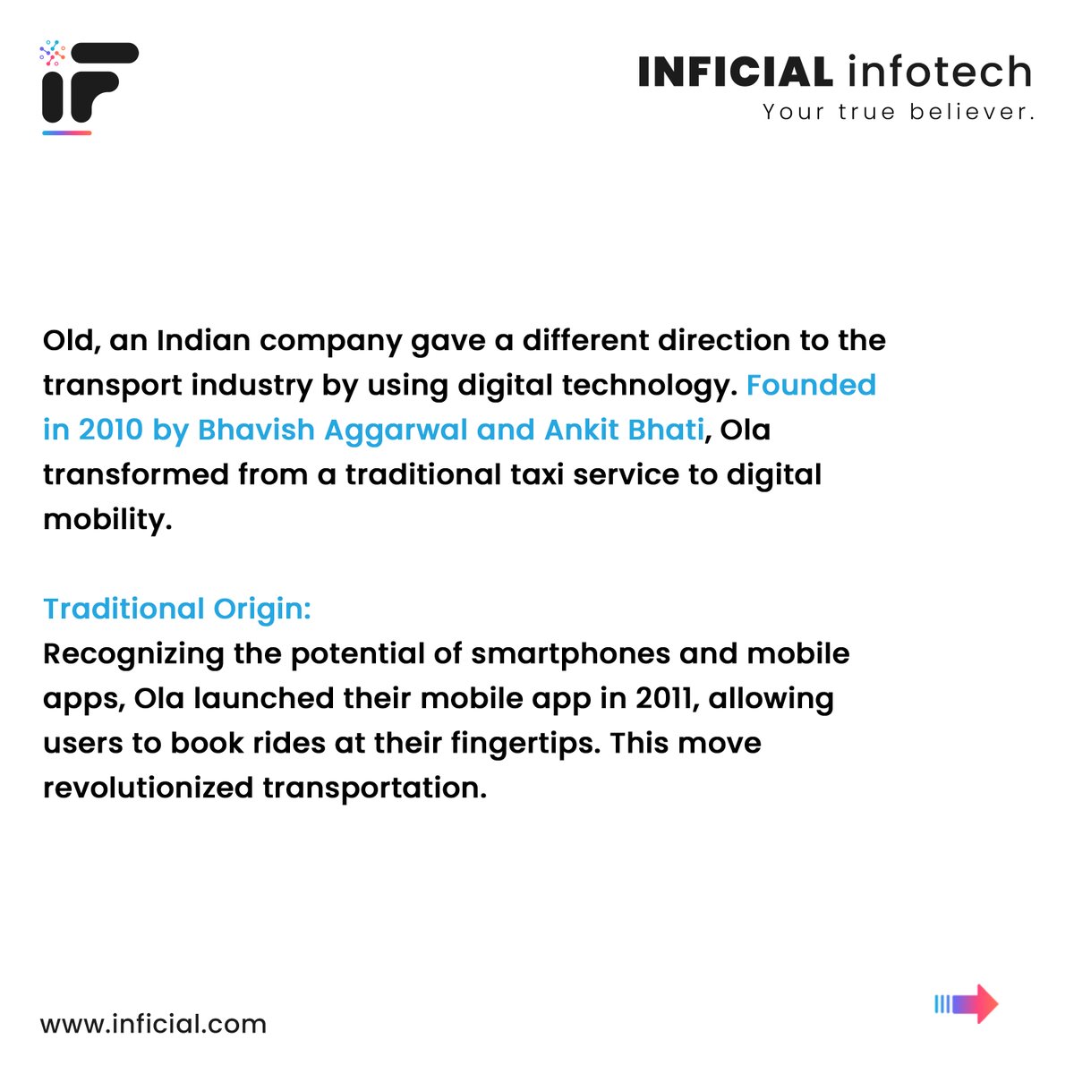 inficial's tweet photo. Ola: A Changemaker in the Taxi and Transportation Industry.
.
.
.
.
.
.
#ola #olataxi #appdevelopment #webdevelopment #digitalmarketing #technology #software #webdesign #seo #softwaredevelopment #website #india #company #startup #development #webdeveloper #company #infotech https://t.co/XjXHd4INFt