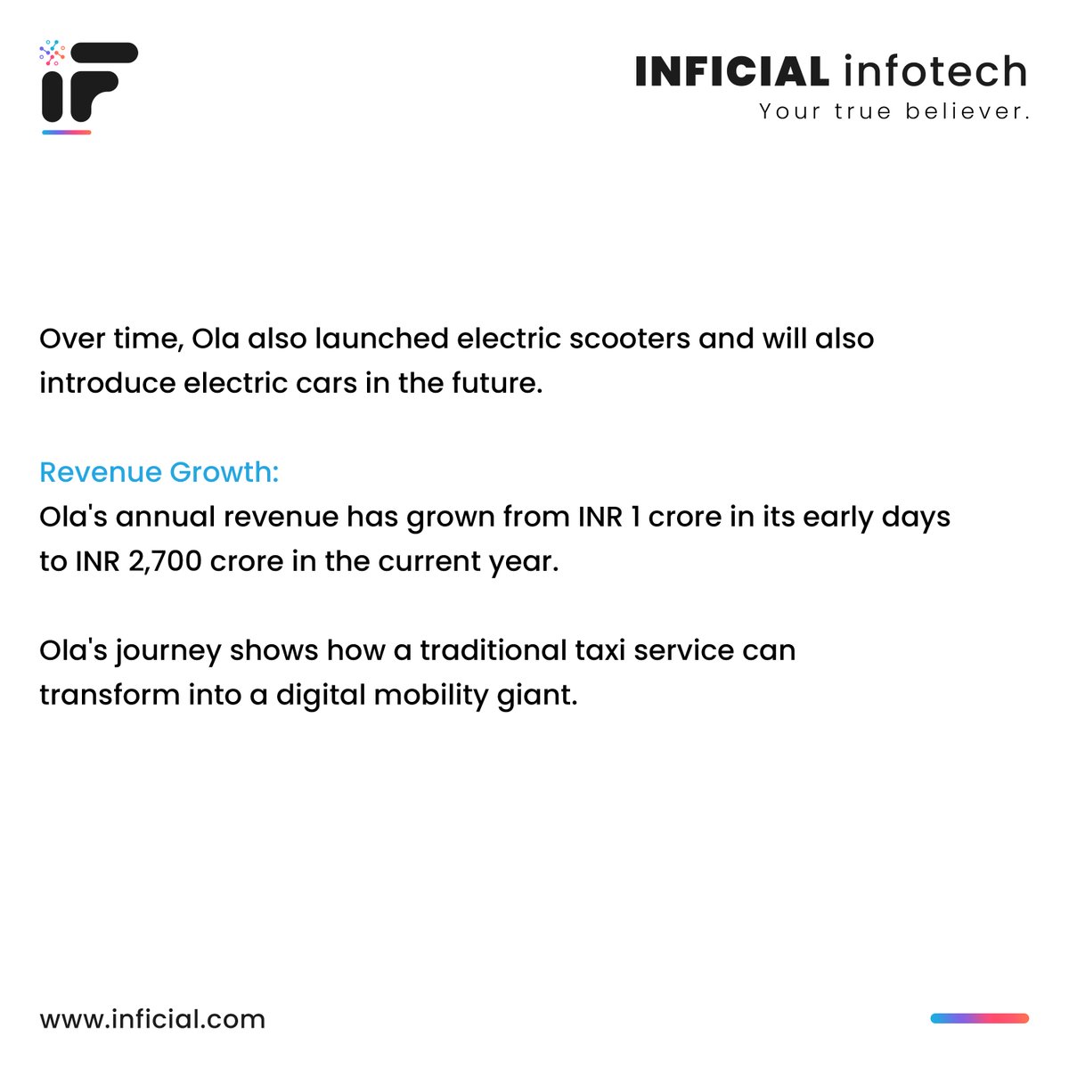 inficial's tweet photo. Ola: A Changemaker in the Taxi and Transportation Industry.
.
.
.
.
.
.
#ola #olataxi #appdevelopment #webdevelopment #digitalmarketing #technology #software #webdesign #seo #softwaredevelopment #website #india #company #startup #development #webdeveloper #company #infotech https://t.co/XjXHd4INFt