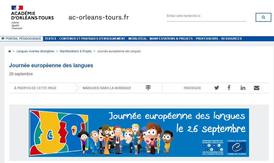 🔶Dans le cadre de la #JourneeEuropeenneDesLangues 📅 le 26 septembre 2023   @ac_orleanstours partage « Libérez les langues », un #jeudevasion entièrement numérique dédié aux langues ➡️pedagogie.ac-orleans-tours.fr/interlangues/m…