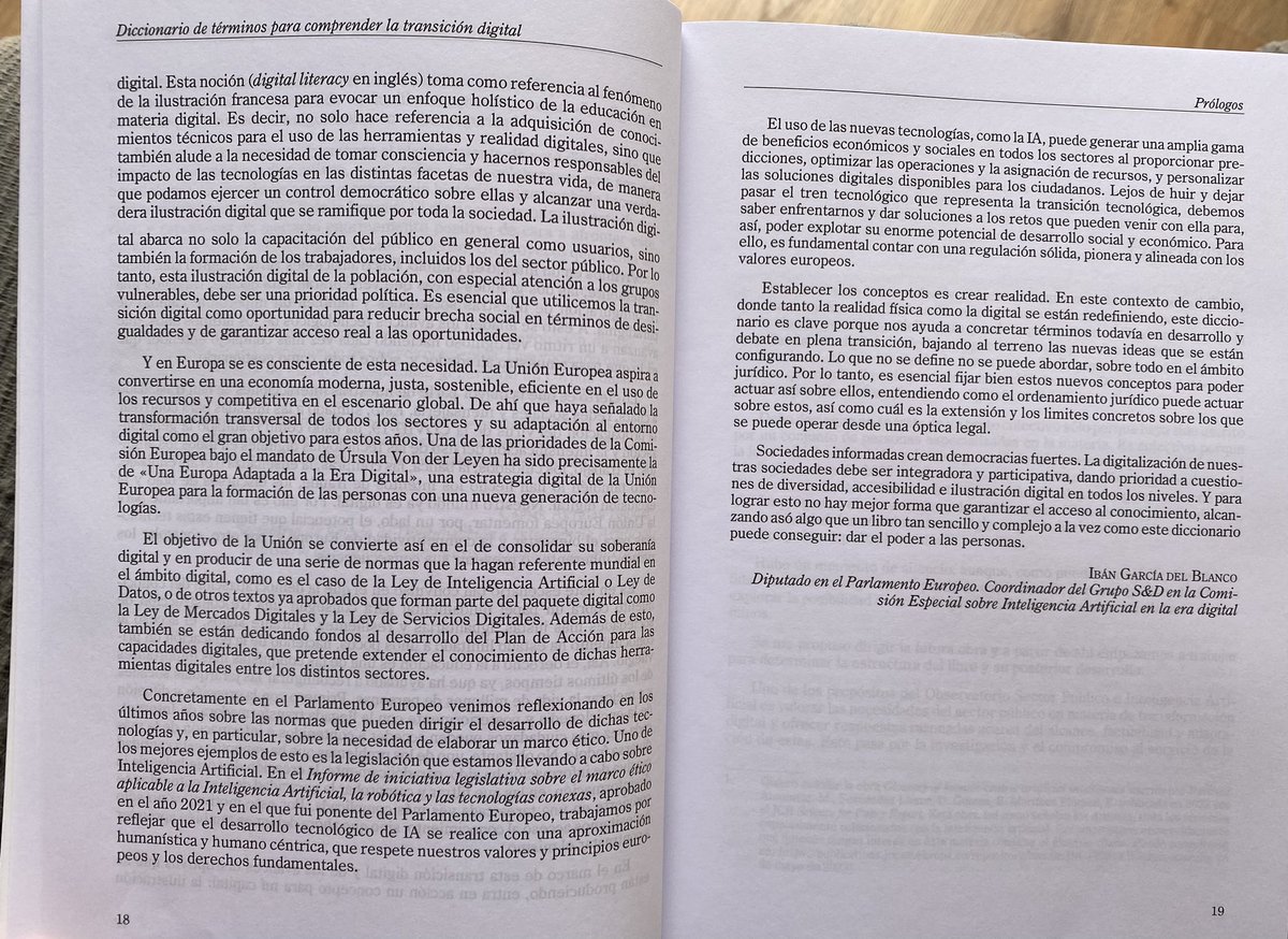 gabrielvestri's tweet photo. Presentamos el 2º prólogo del “Diccionario de términos para comprender la transformación digital”..escrito por @Ibangarciadb … @PresnoLinera @adsuara @sanchezcastejon @carmeartigas @_LuciaVelasco @derecho_uca @pacopini @PacoOlivaUPO @salazar_octavio @CarissaVeliz https://t.co/5dDRwGnJEa