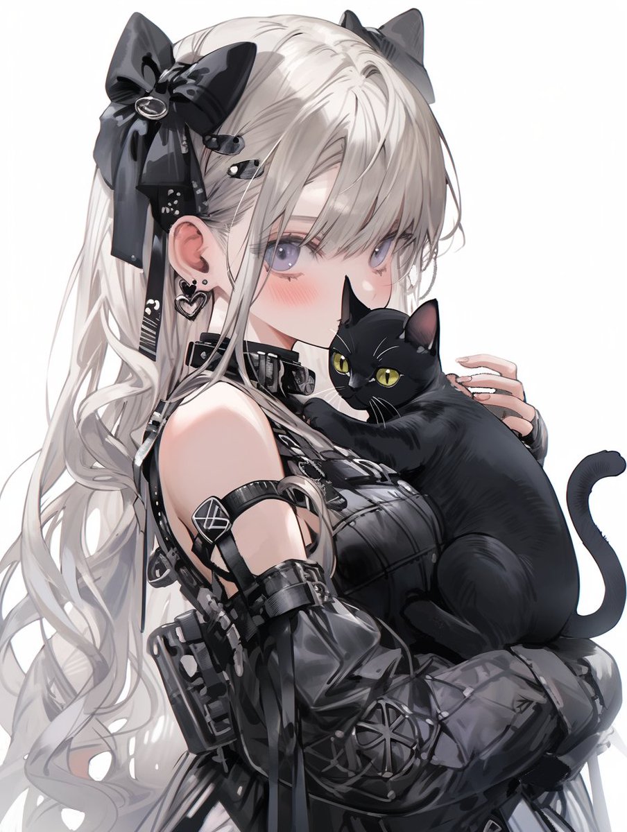 少女と黒猫