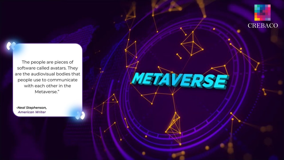 "The people are pieces of #software called avatars. They are the audiovisual bodies that people use to communicate with each other in the #Metaverse.” 

-Neal Stephenson, American Writer

#Roblox #Minecraft #SecondLife #Decentraland #MetaverseTrends #MetaverseCommunity