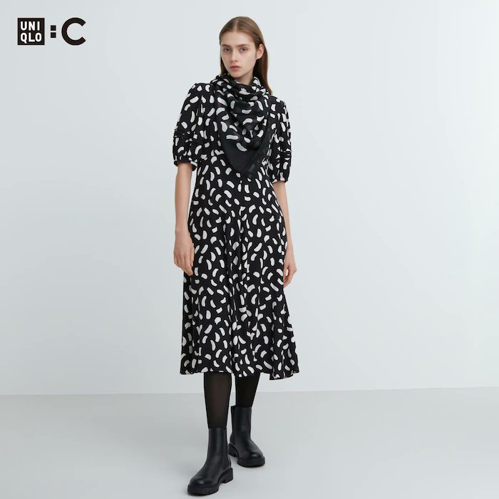 kuriko99300554's tweet photo. #ユニクロ #ユニクロC #バルーンスリーブワンピース
#StyleHint もシンプルな着こなししかないので、ジャケットやパーカーやパンツなどを組み合わせたカジュアルな着こなしも見てみたいです。 https://t.co/T3JbG585dJ