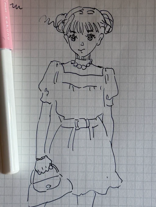 何ヶ月かぶりにヒトの絵描いた 