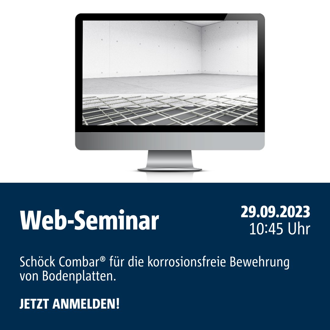 Jetzt anmelden: lnkd.in/eTpUNZX5

- Zielgruppe: Architekt, Tragwerksplaner und Bauherren
- Dauer: max. 45 Minuten (inkl. Fragerunde)
- Die Teilnahme ist für Sie kostenlos.

#WebSeminar #Schöck