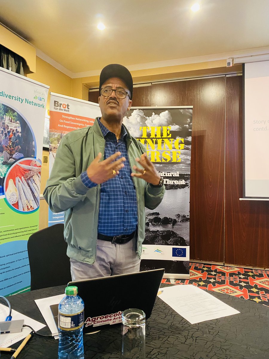 Dr Fassil Gebeyu, General Coordinator of the African Biodiversity Network (ABN) introducing ABN’s work during the press conference, Sarova Hotel, Nairobi. #ABN@20 #United4Biodiversity 

@AfricanBiodiv @BIBA_Kenya @Afsafrica @SEATINIUGANDA