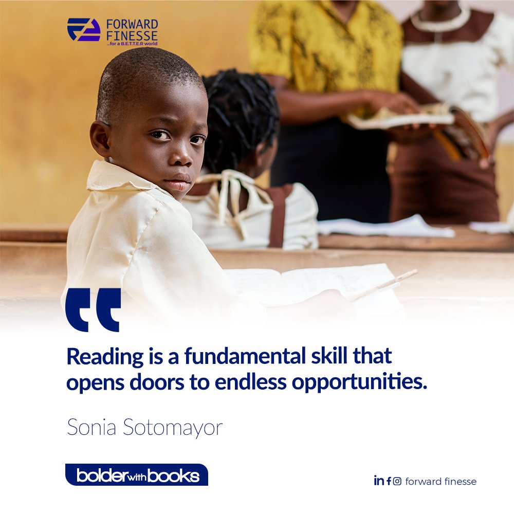 Explore countless opportunities by broadening your reading horizons. Join us on a journey to empower our children to become #BolderWithBooks.

#ForwardFinesse #BwB #Reading #LoveofReading #Exploring #YoungChildren #DonateBooks #BolderWithBooks
