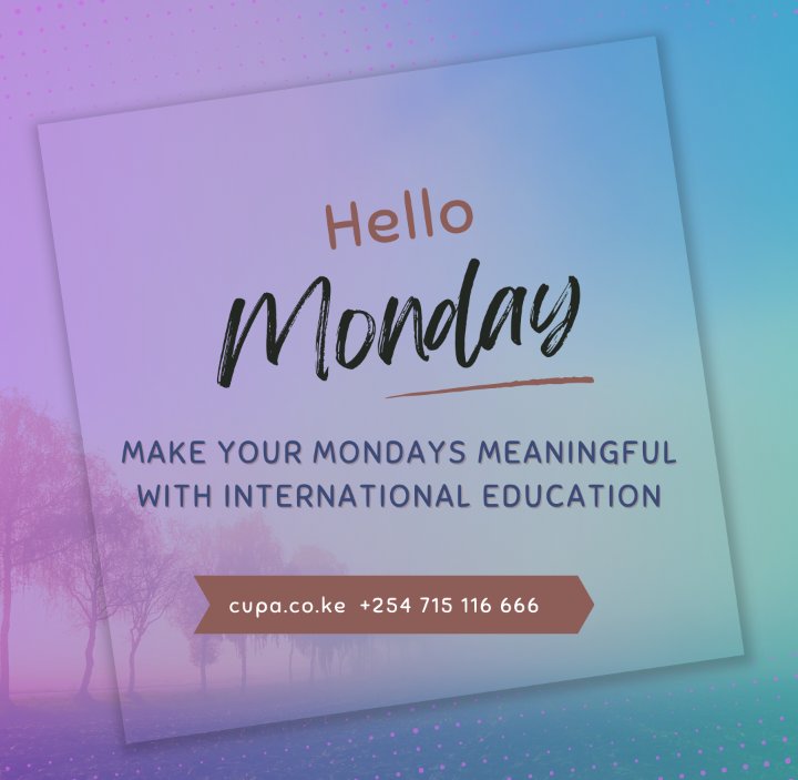 cupa_agency's tweet photo. New week, new chances, and new destinations to explore through international education. 🌐✈️

Call/ text at 0715 116666 and let us turn your study abroad dreams into a reality.

#askcupa #studyabroad #studyingermany #StudyinIndia  Anita #studyinaustralia #studyincanada https://t.co/5zPdmdYyj1