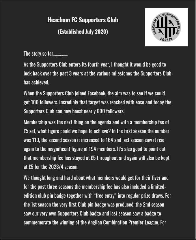 Heacham FC Supporters Club tweet media