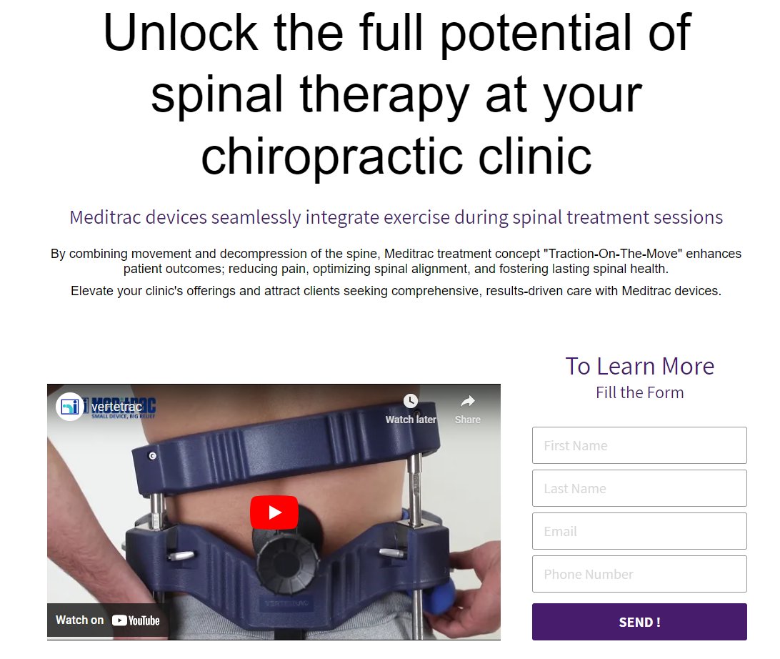 Meditrac_Ltd's tweet image. Unlock the power of portable decompression therapy and transform your patients&apos; wellness journey today! DISCOVER HOW - meditrac.ravpage.co.il/Traction-On-Th…

#decompression #spinaldecompression #spinaldecompressiontherapy #chiropractic #chiropractichealth #vertetrac