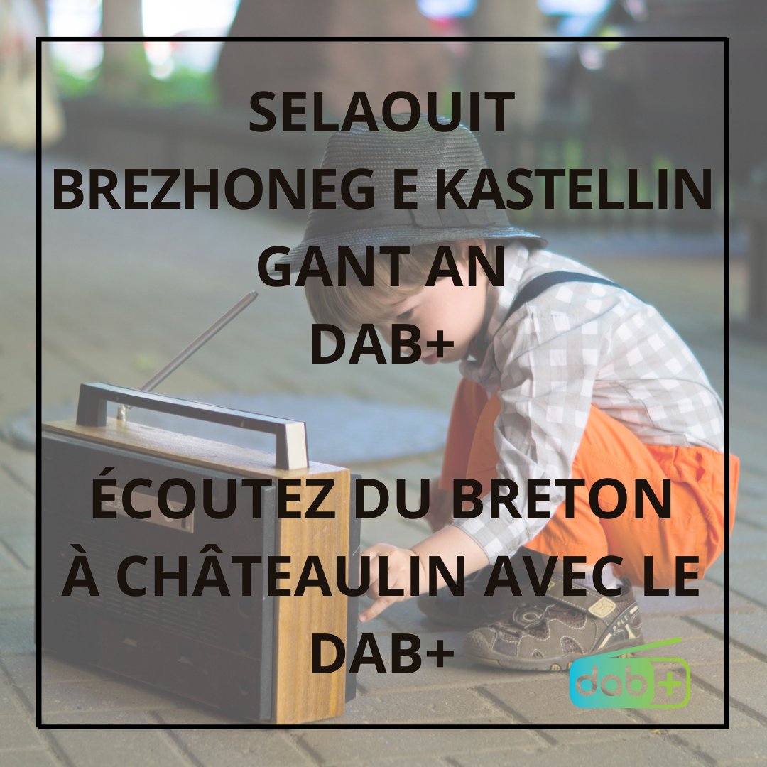 📻 #BZHG VEZ KLEVET ER RADIO E #KASTELLIN !
📻 ON ENTEND DU BRETON À LA RADIO À #CHÂTEAULIN !

Gant an DAB+ e c'heller selaou #Brezhoneg e kêr Kastellin dre Radio BOA

Avec le DAB+ à Châteaulin, vous pouvez écouter du breton à la radio sur Radio BOA

📡 Hag en FM : @RADIOKERNE