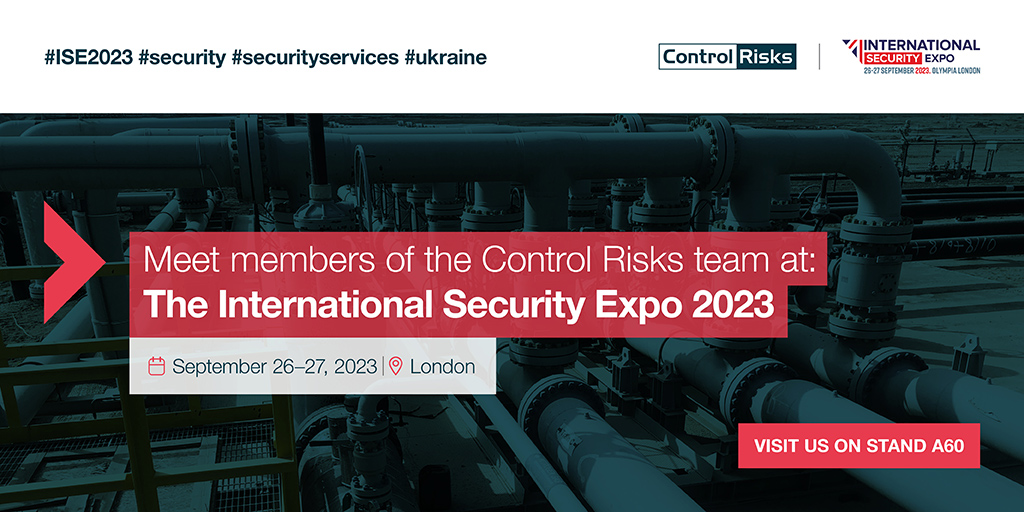 Control_Risks's tweet image. Richard Wylde, Anna Walker, Philip Songhurst, Matt Maynard, Federico Saleri are attending the International Security Expo 2023 on 26 &amp;amp; 27 September.

#ISE2023 #security #securityservices #ukraine