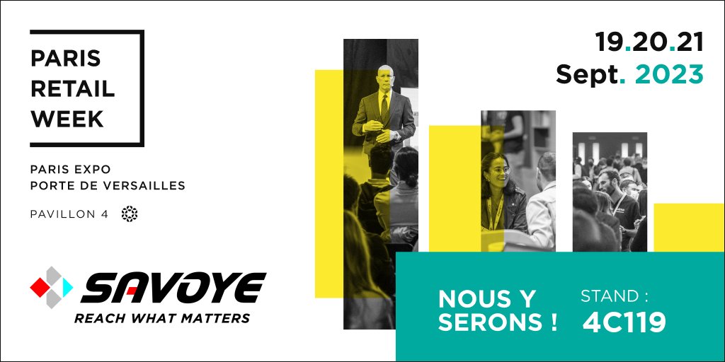 📢[𝐑𝐀𝐏𝐏𝐄𝐋] Découvrez notre gamme de solutions intralogistiques pour rester compétitif et satisfaire vos clients. Nos équipes SAVOYE sont à votre écoute pour discuter de vos projets. Touours pas de badge ? ▶ badge.parisretailweek.com/accueil.htm

#reachwhatmatters #supplychain