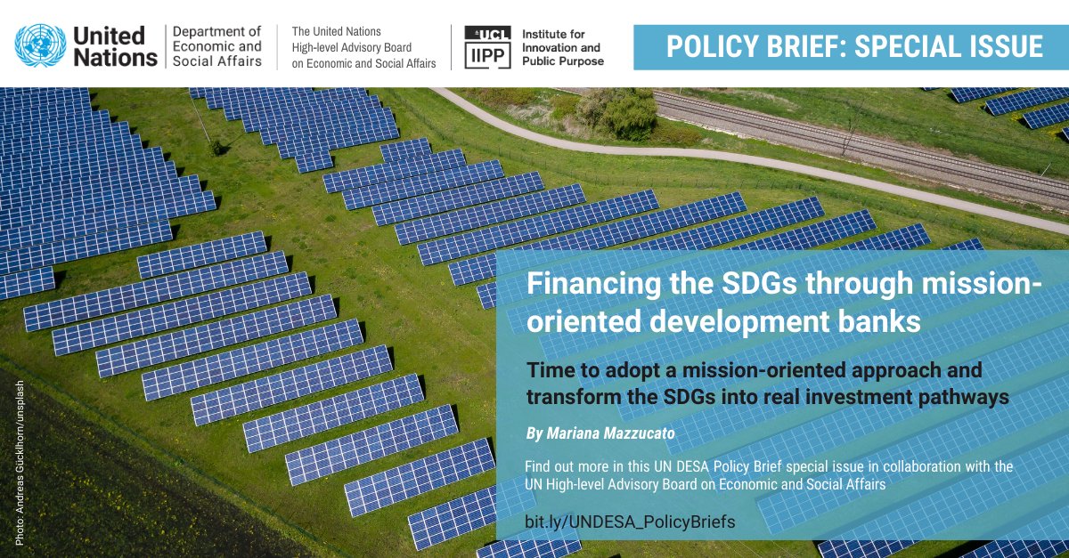 #SDGSummit is underway and only 15% of targets on track. Now is the time to turn #SDGs into concrete action. Missions can help transform the SDGs into real investment pathways.

New paper for <a href="/UNDESA/">UN DESA</a> which I will bring to the #SDGSummit ➡️ ow.ly/jptB50PKcFH