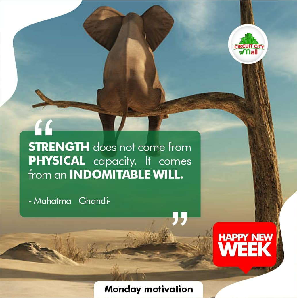 CircuitCityNG's tweet photo. ๐ช๐ซTrue strength isn't measured by physical might alone. It's the indomitable will within us that powers our greatest feats. ๐ฅ๐
This Monday, tap into your unwavering determination and discover the boundless strength within! ๐ช๐
#MondayMotivation #IndomitableWill https://t.co/5rabIcNkRS